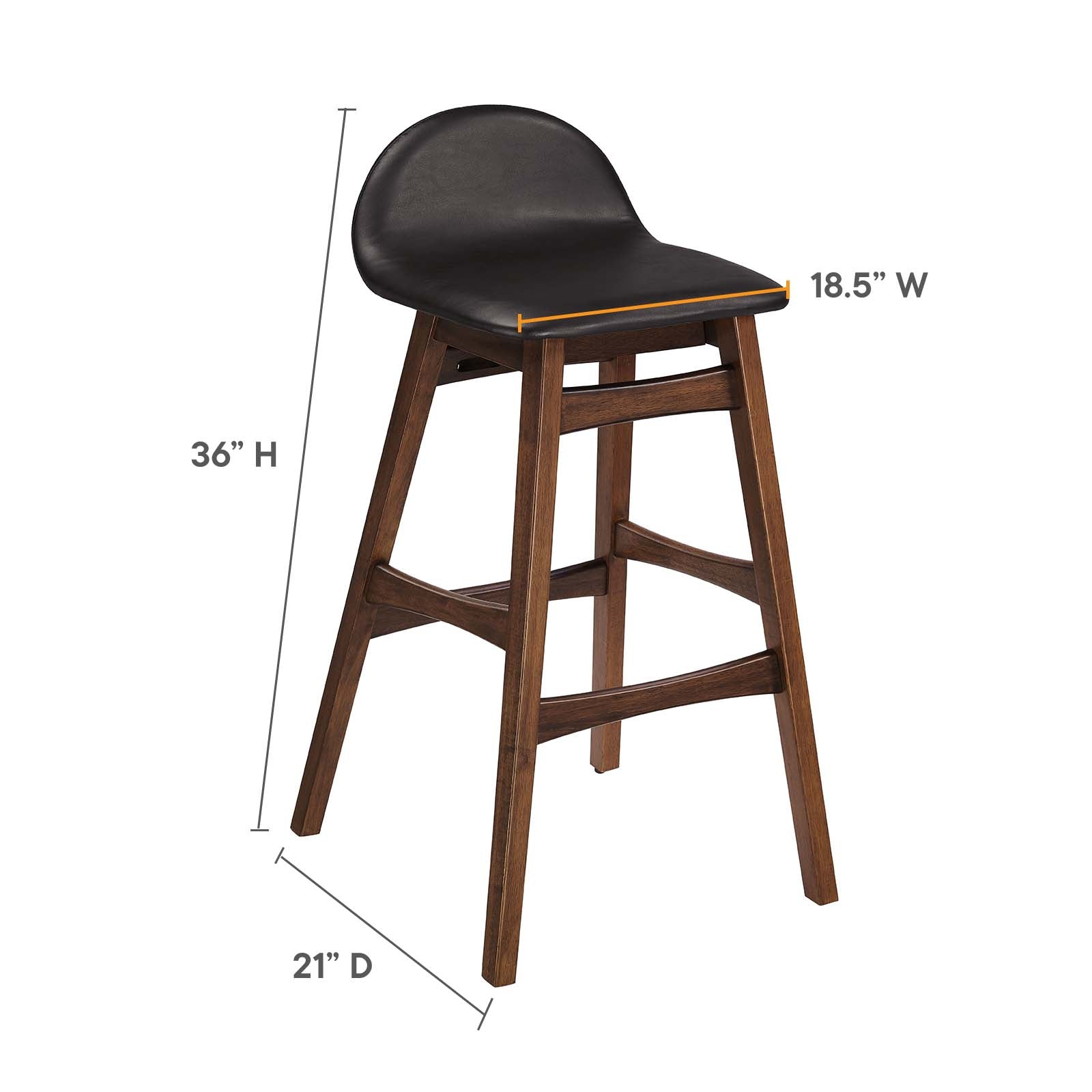Juno Wood Bar Stool - Set of 2 By Modway - EEI-6554 | Bar Stools | Modishstore - 8