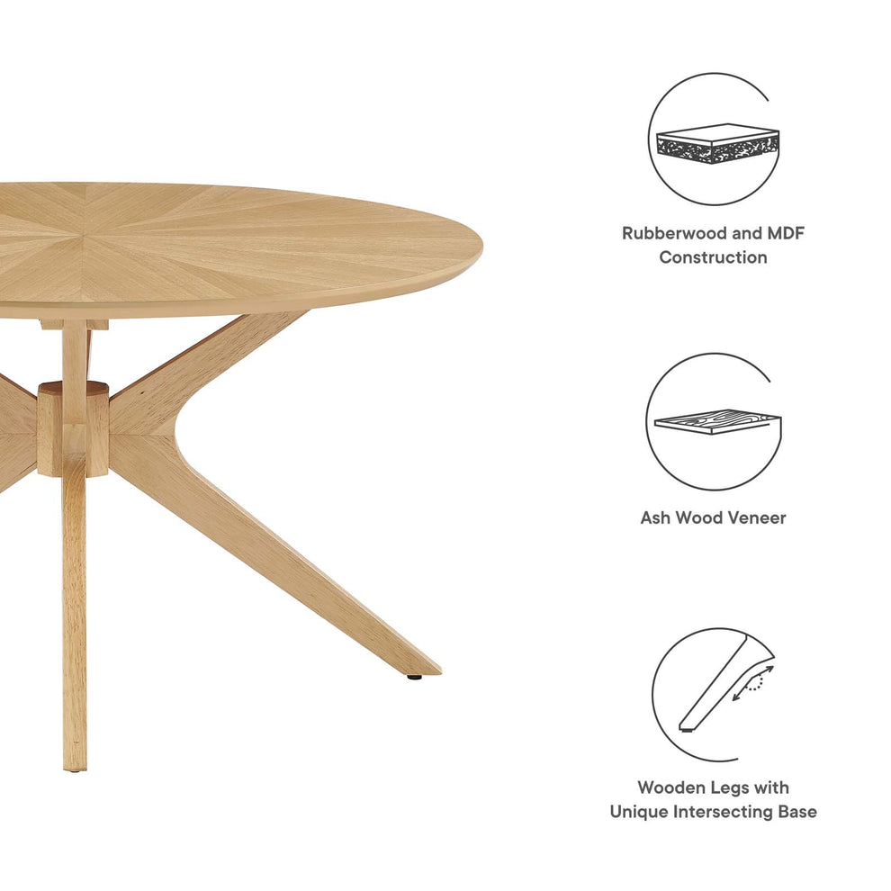 Crossroads Round Wood Coffee Table By Modway - EEI-6557 | Coffee Tables | Modishstore - 7