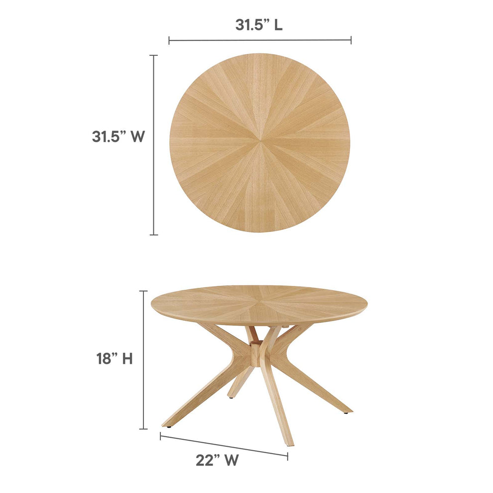 Crossroads Round Wood Coffee Table By Modway - EEI-6557 | Coffee Tables | Modishstore - 8