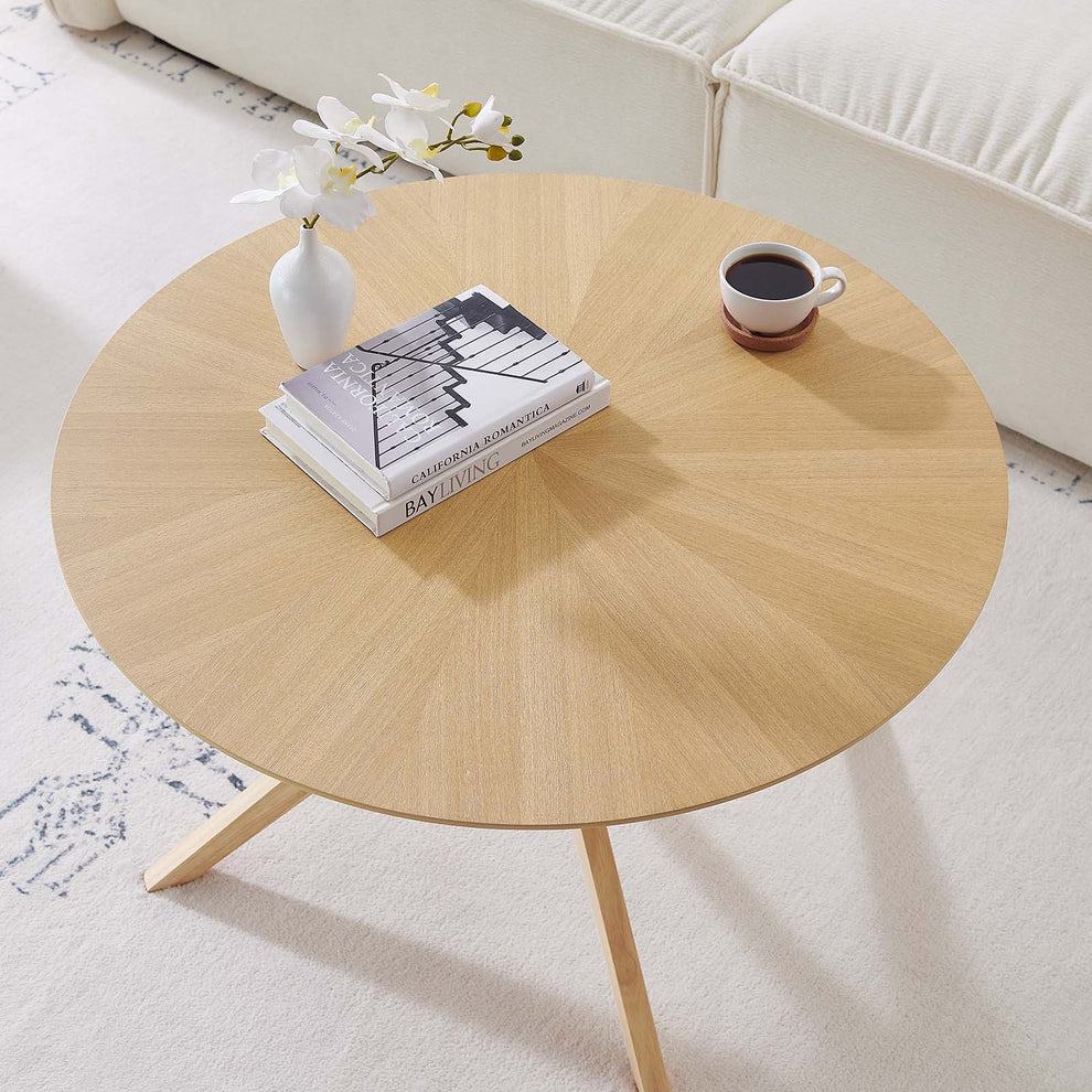 Crossroads Round Wood Coffee Table By Modway - EEI-6557 | Coffee Tables | Modishstore - 1