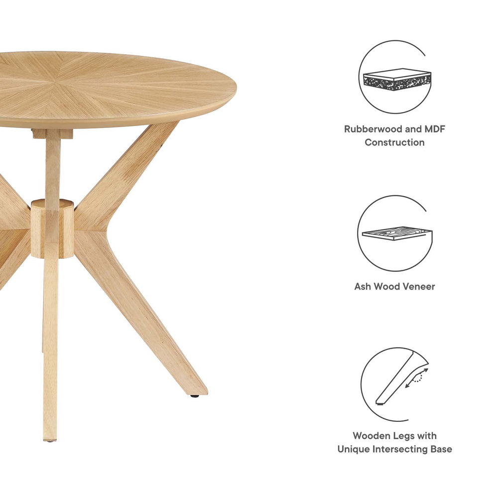 Crossroads 24” Round Wood Side Table By Modway - EEI-6558 | Side Tables | Modishstore - 7