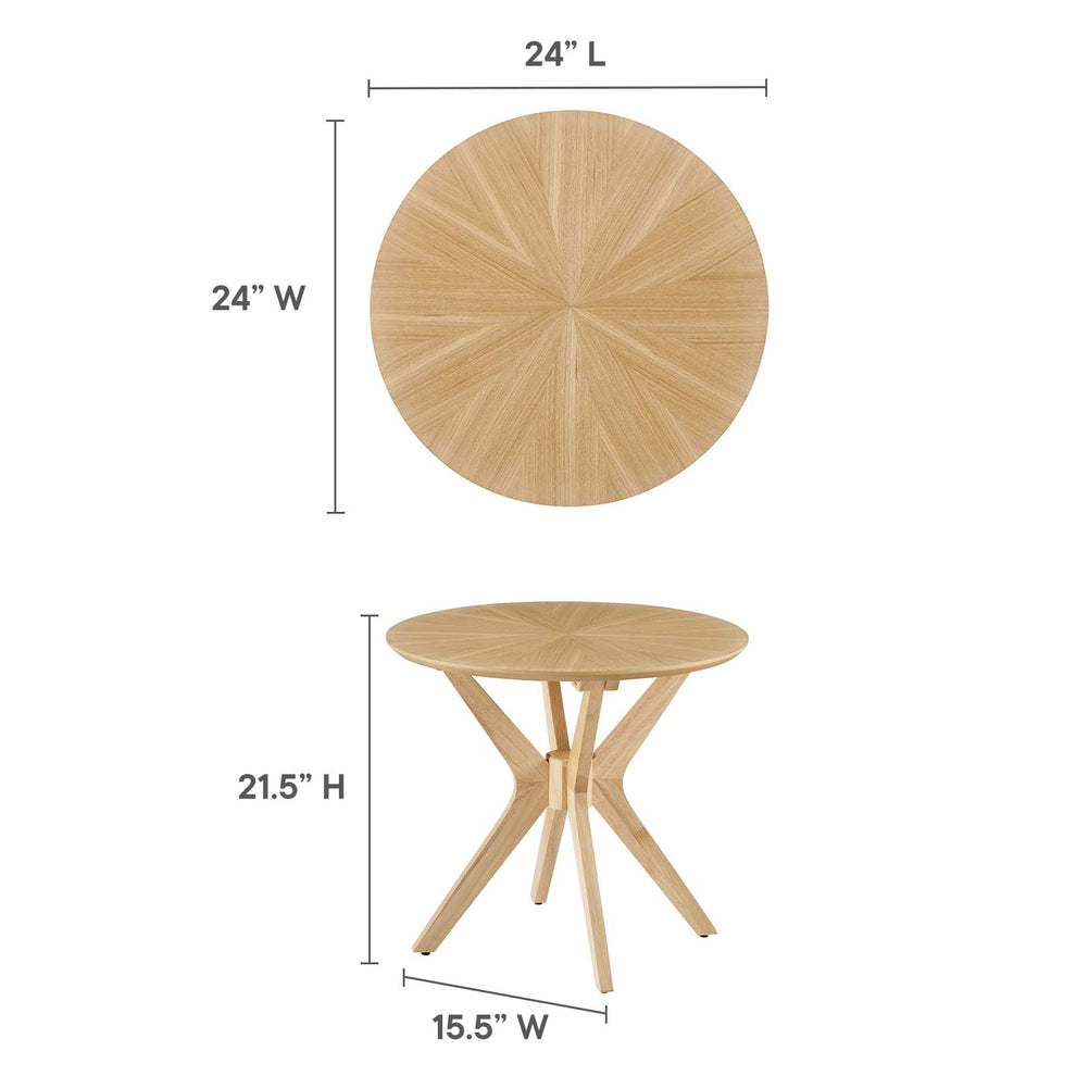 Crossroads 24” Round Wood Side Table By Modway - EEI-6558 | Side Tables | Modishstore - 8