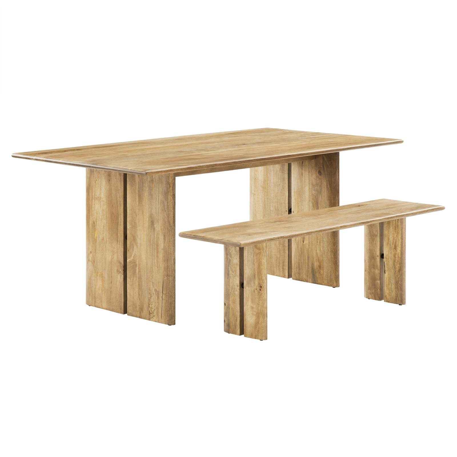 Amistad 72" Wood Dining Table and Bench Set By Modway - EEI-6559 | Dining Sets | Modishstore - 2