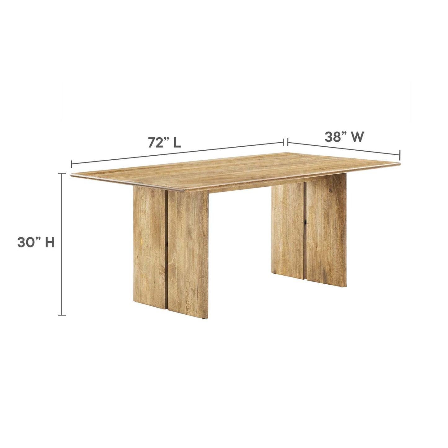 Amistad 72" Wood Dining Table and Bench Set By Modway - EEI-6559 | Dining Sets | Modishstore - 4