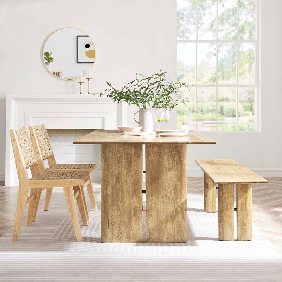 Amistad 72" Wood Dining Table and Bench Set By Modway - EEI-6559 | Dining Sets | Modishstore - 1
