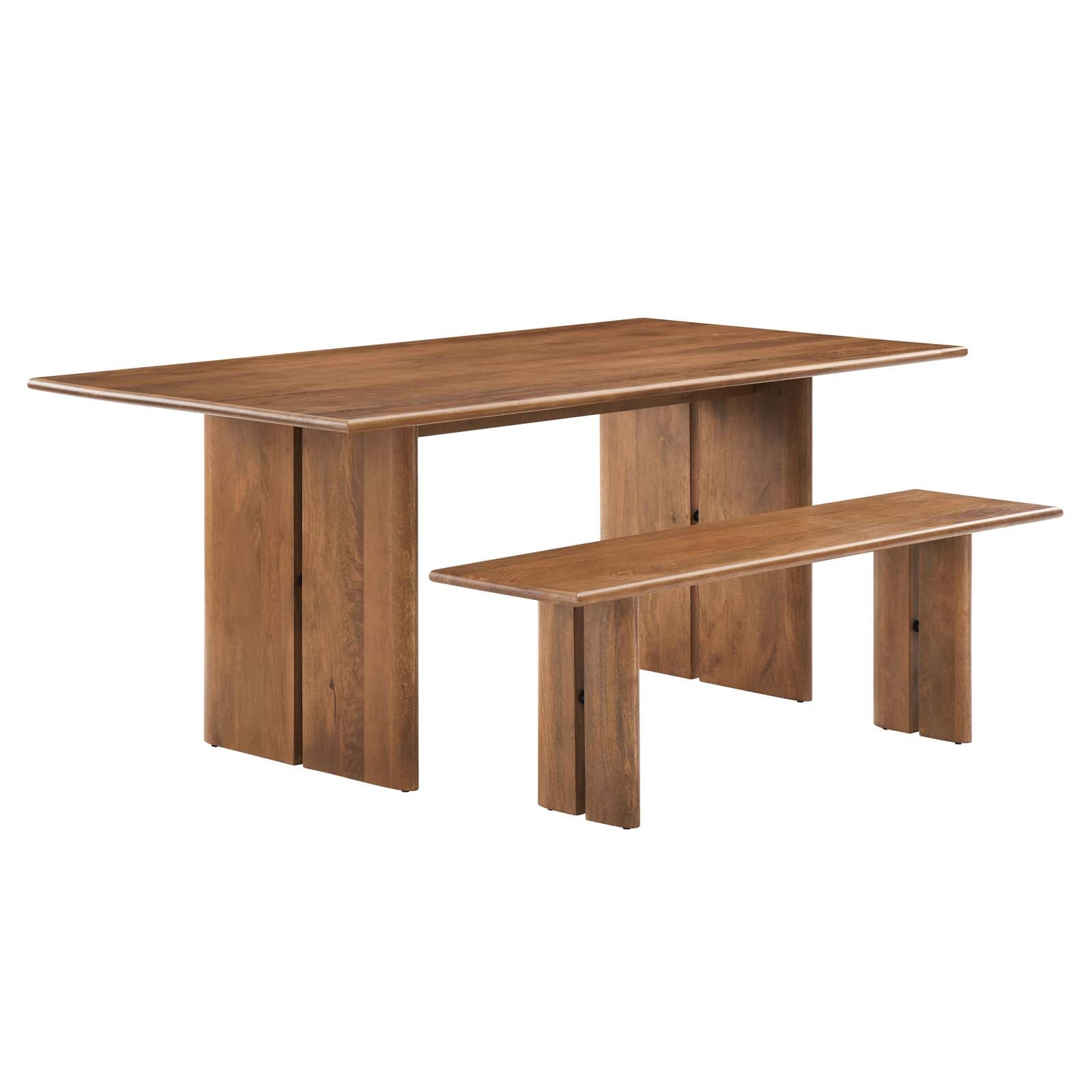 Amistad 72" Wood Dining Table and Bench Set By Modway - EEI-6559 | Dining Sets | Modishstore - 8