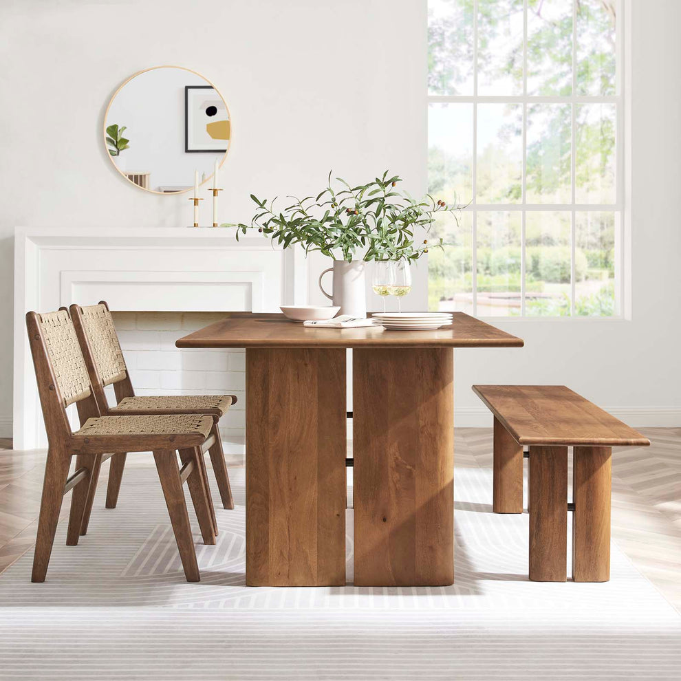 Amistad 72" Wood Dining Table and Bench Set By Modway - EEI-6559 | Dining Sets | Modishstore - 7