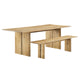 Amistad 86" Wood Dining Table and Bench Set By Modway - EEI-6560 | Dining Sets | Modishstore - 2