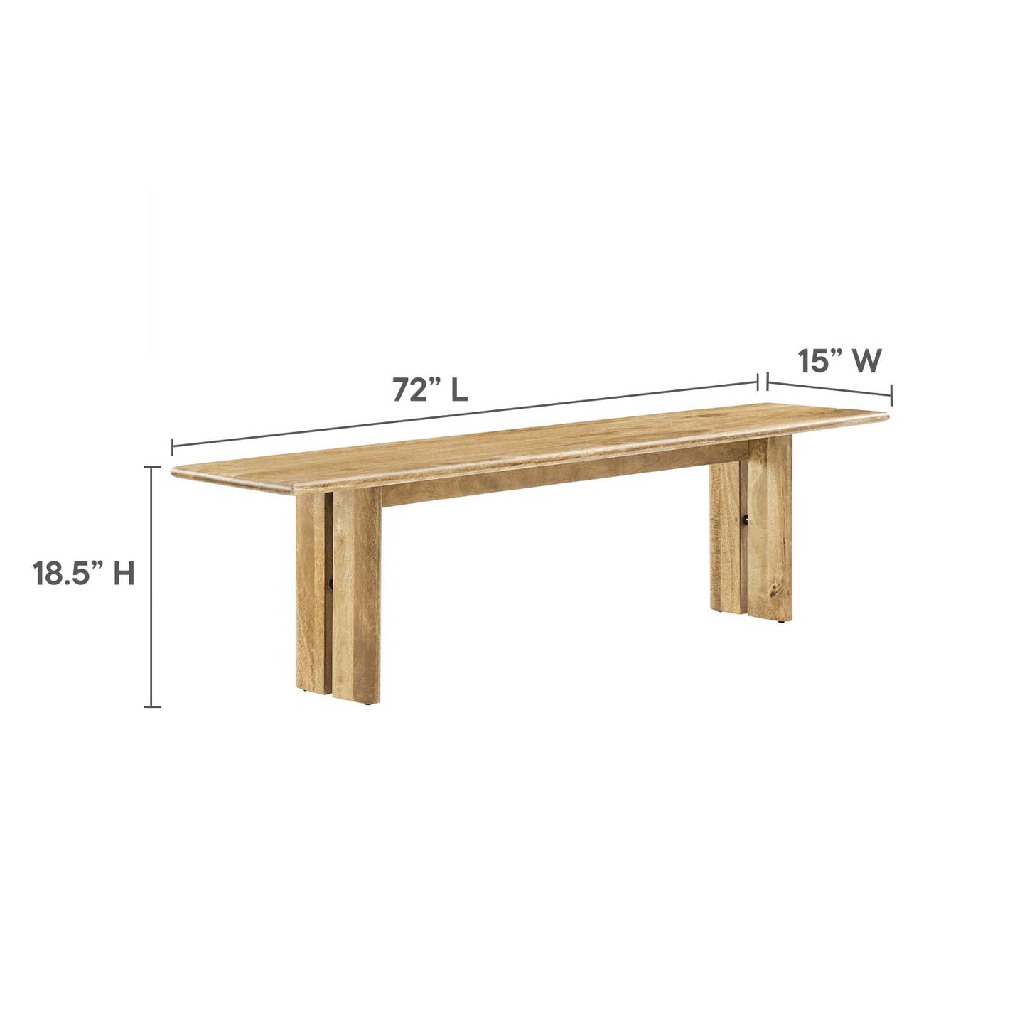 Amistad 86" Wood Dining Table and Bench Set By Modway - EEI-6560 | Dining Sets | Modishstore - 5