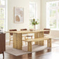 Amistad 86" Wood Dining Table and Bench Set By Modway - EEI-6560 | Dining Sets | Modishstore - 6