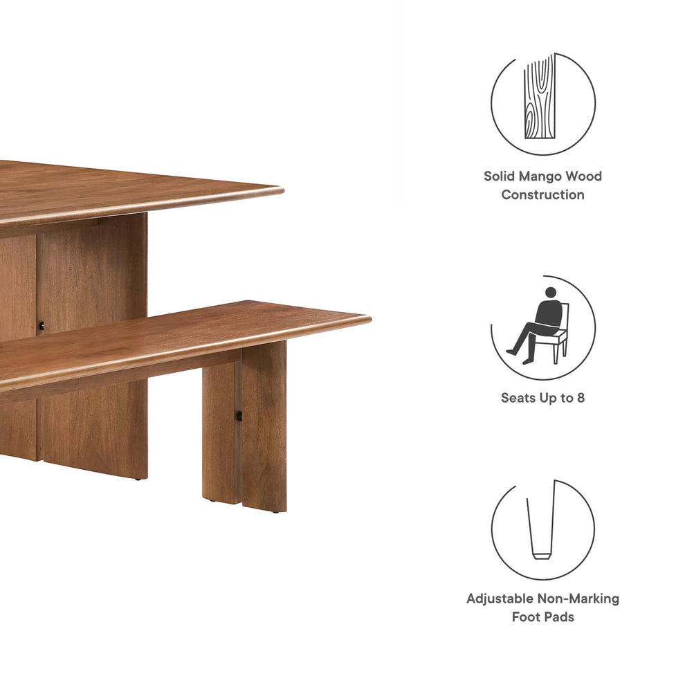 Amistad 86" Wood Dining Table and Bench Set By Modway - EEI-6560 | Dining Sets | Modishstore - 9