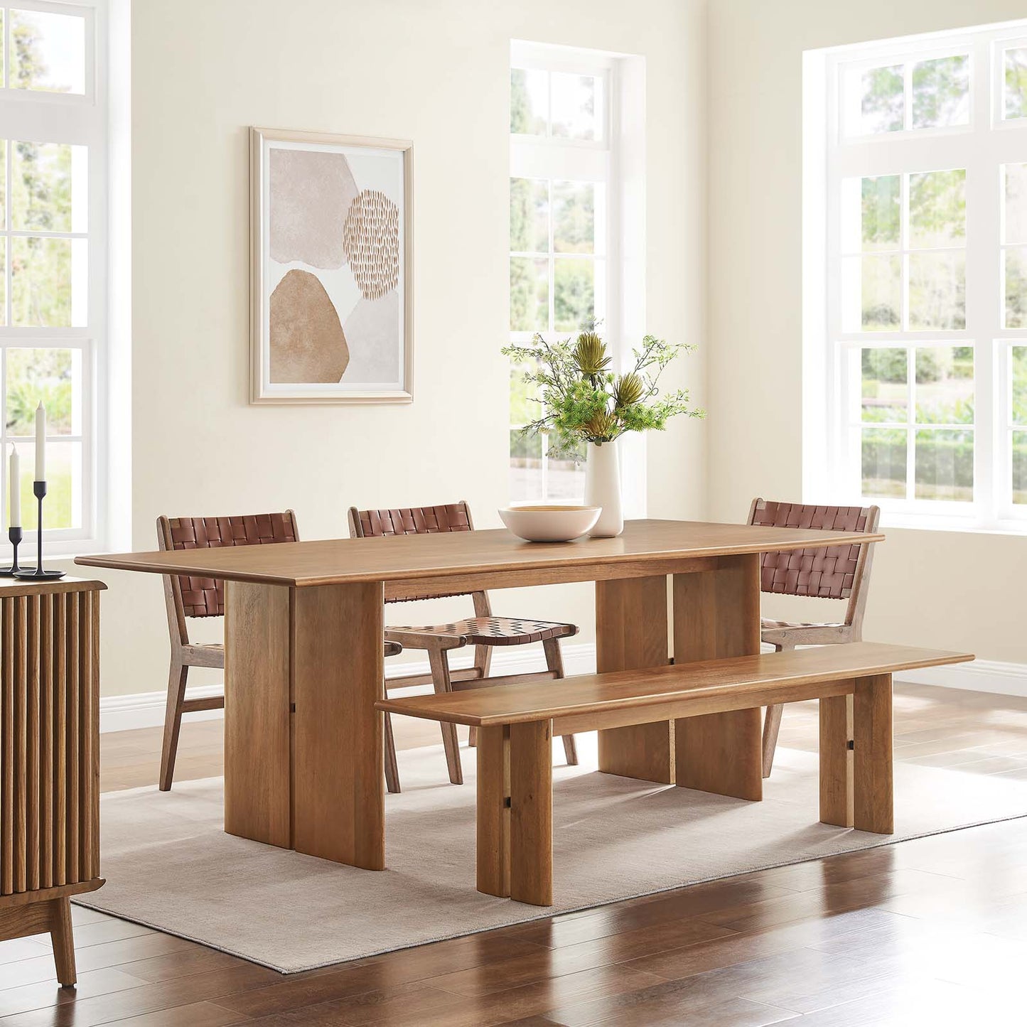 Amistad 86" Wood Dining Table and Bench Set By Modway - EEI-6560 | Dining Sets | Modishstore - 12