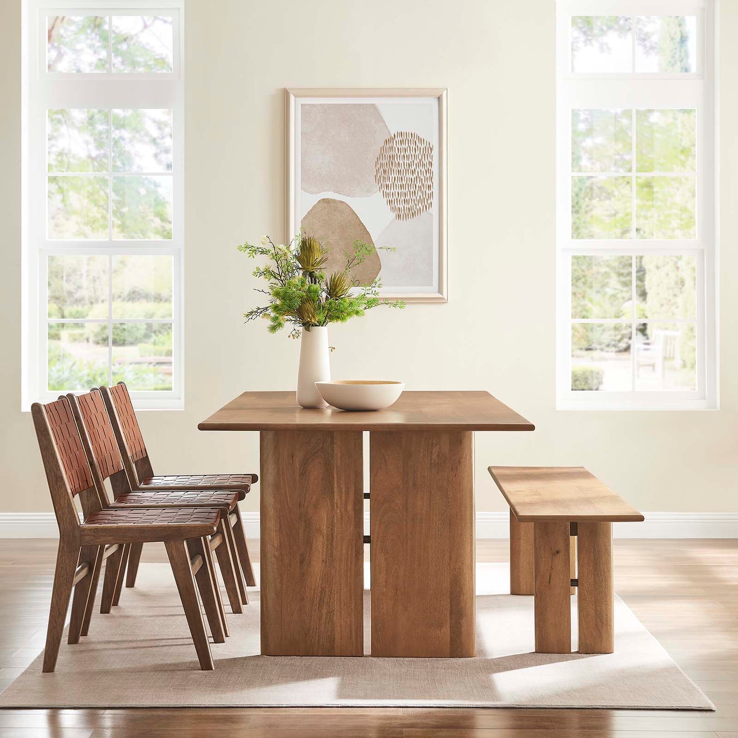 Amistad 86" Wood Dining Table and Bench Set By Modway - EEI-6560 | Dining Sets | Modishstore - 7