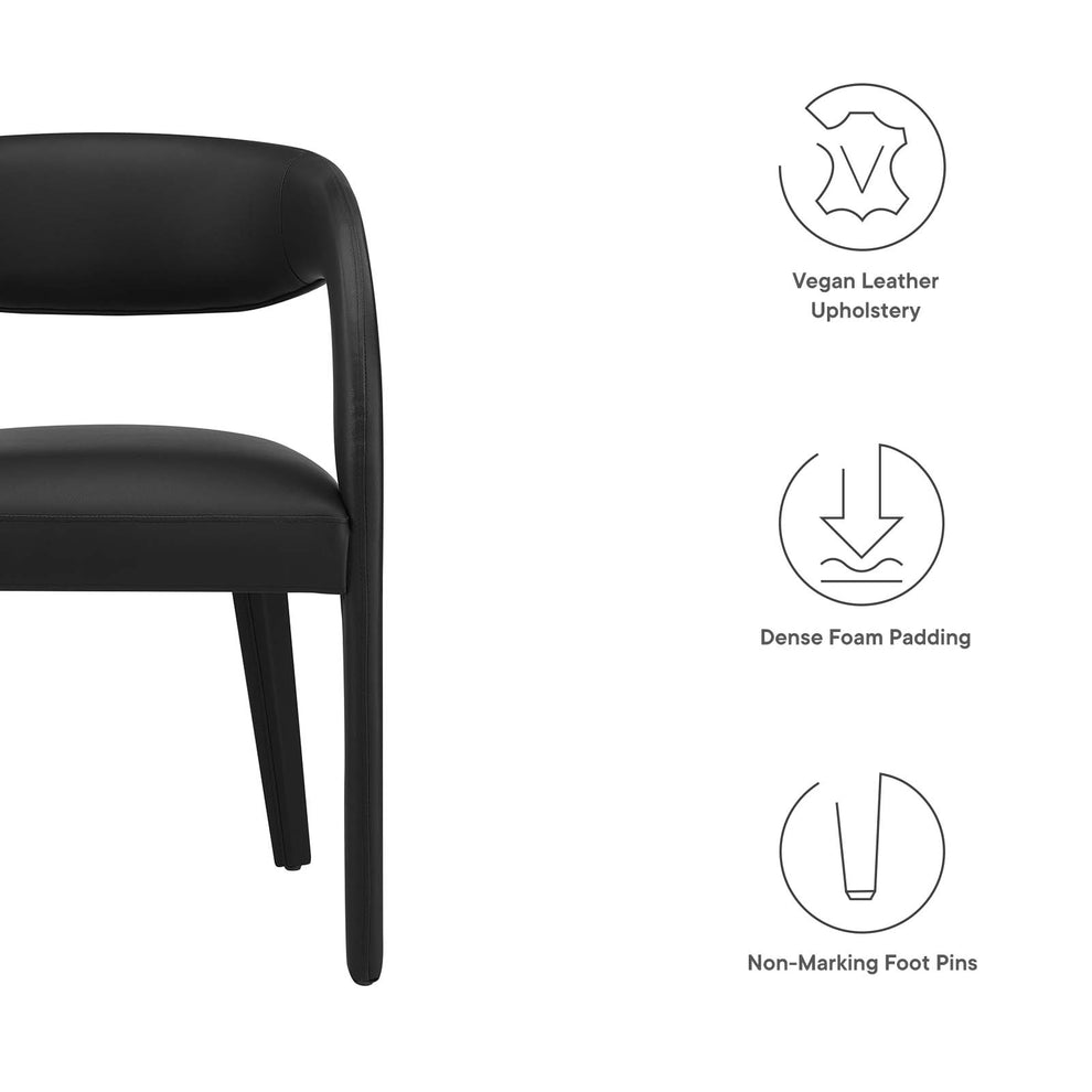 Pinnacle Vegan Leather Dining Chair Set of Two By Modway - EEI-6561 | Dining Chairs | Modishstore - 8