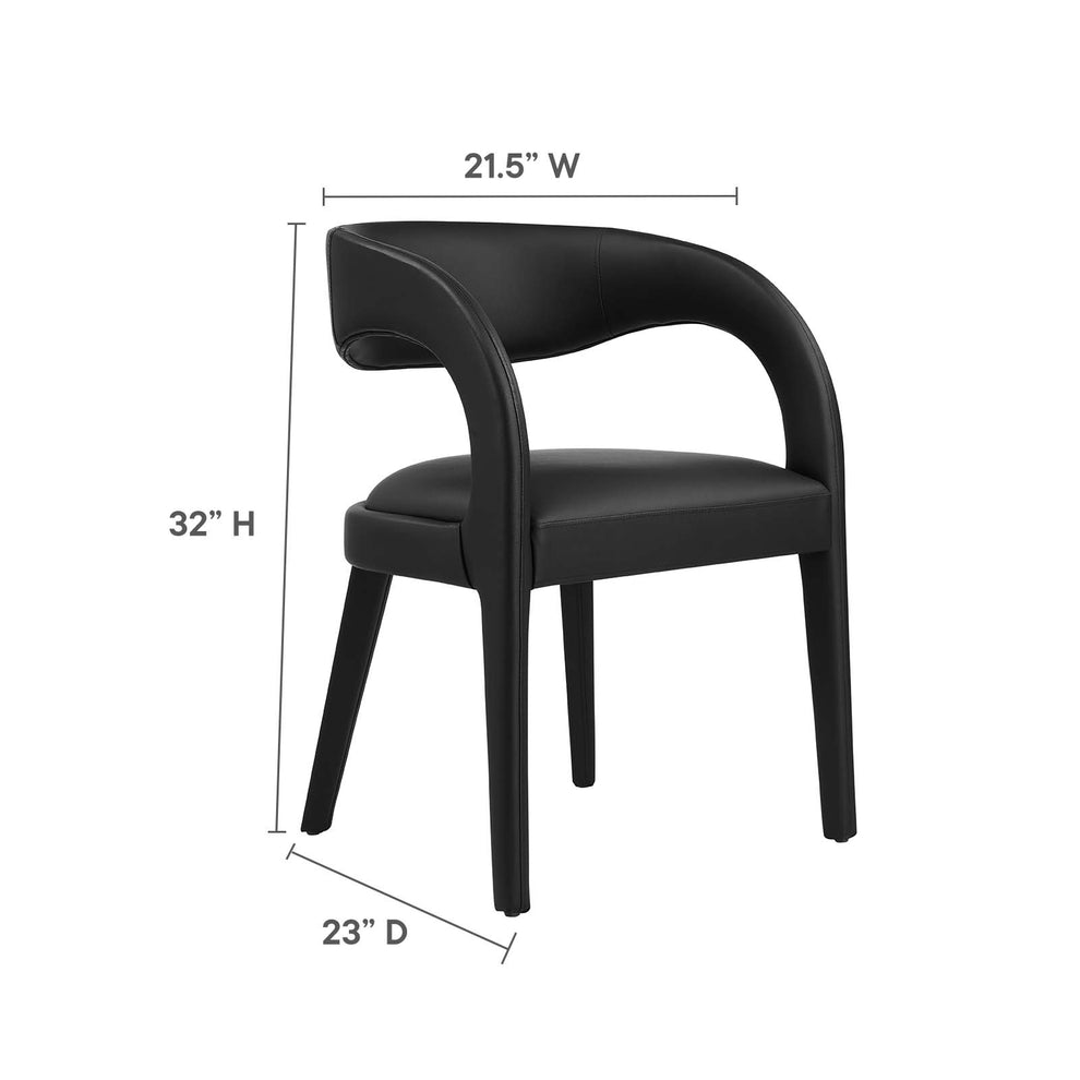Pinnacle Vegan Leather Dining Chair Set of Two By Modway - EEI-6561 | Dining Chairs | Modishstore - 9