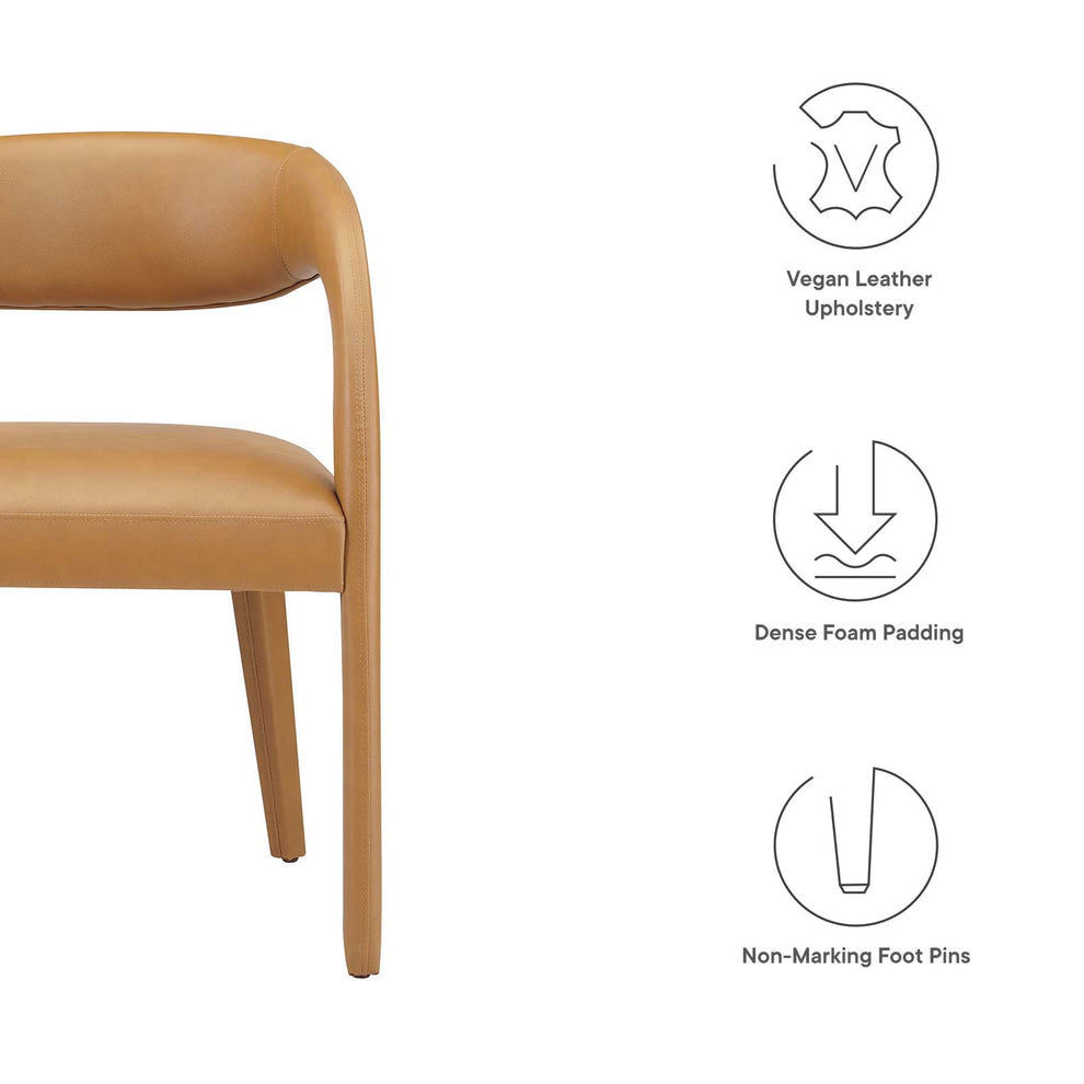Pinnacle Vegan Leather Dining Chair Set of Two By Modway - EEI-6561 | Dining Chairs | Modishstore - 17