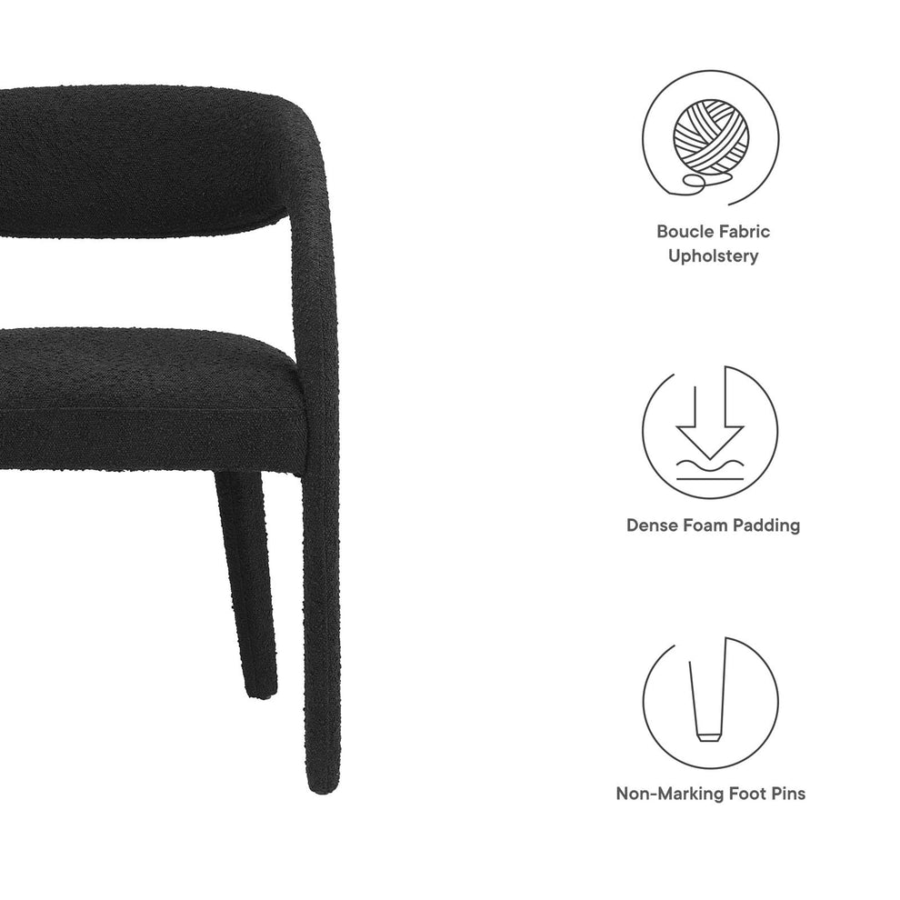 Pinnacle Boucle Upholstered Dining Chair Set of Two By Modway - EEI-6562 | Dining Chairs | Modishstore - 8