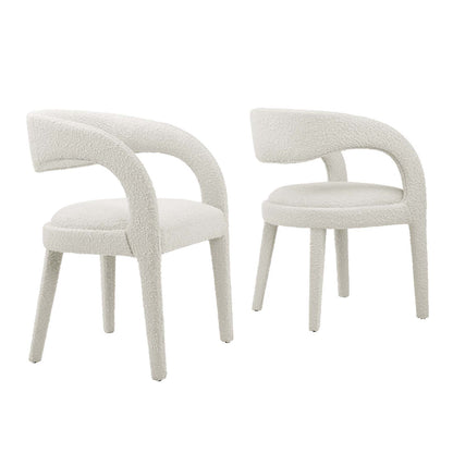 Pinnacle Boucle Upholstered Dining Chair Set of Two By Modway - EEI-6562 | Dining Chairs | Modway - 10