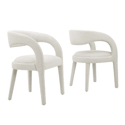 Pinnacle Boucle Upholstered Dining Chair Set of Two By Modway - EEI-6562 | Dining Chairs | Modishstore - 10