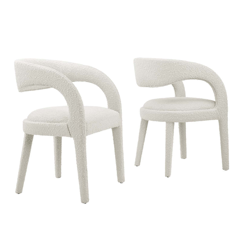 Pinnacle Boucle Upholstered Dining Chair Set of Two By Modway - EEI-6562 | Dining Chairs | Modishstore - 10
