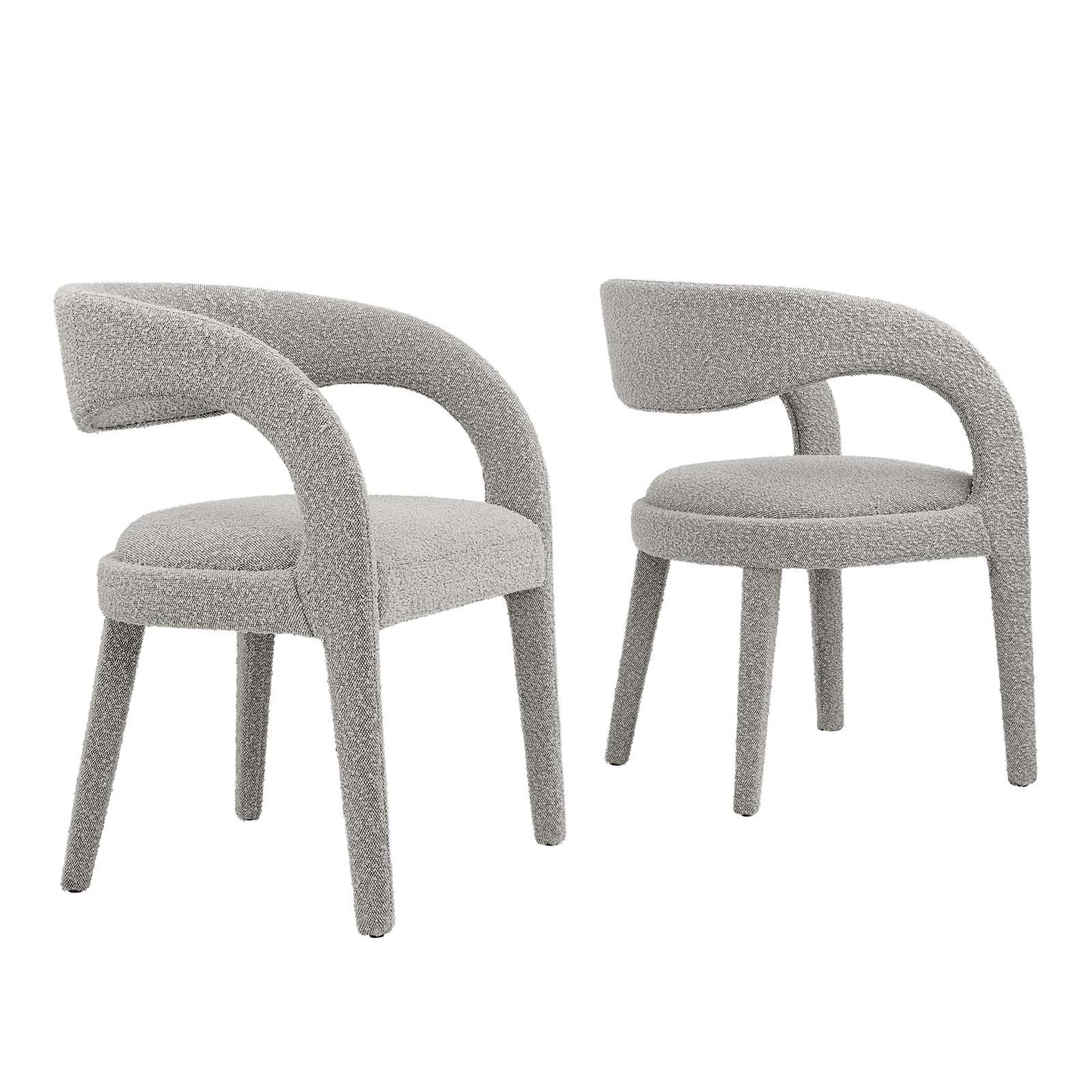 Pinnacle Boucle Upholstered Dining Chair Set of Two By Modway - EEI-6562 | Dining Chairs | Modway - 19