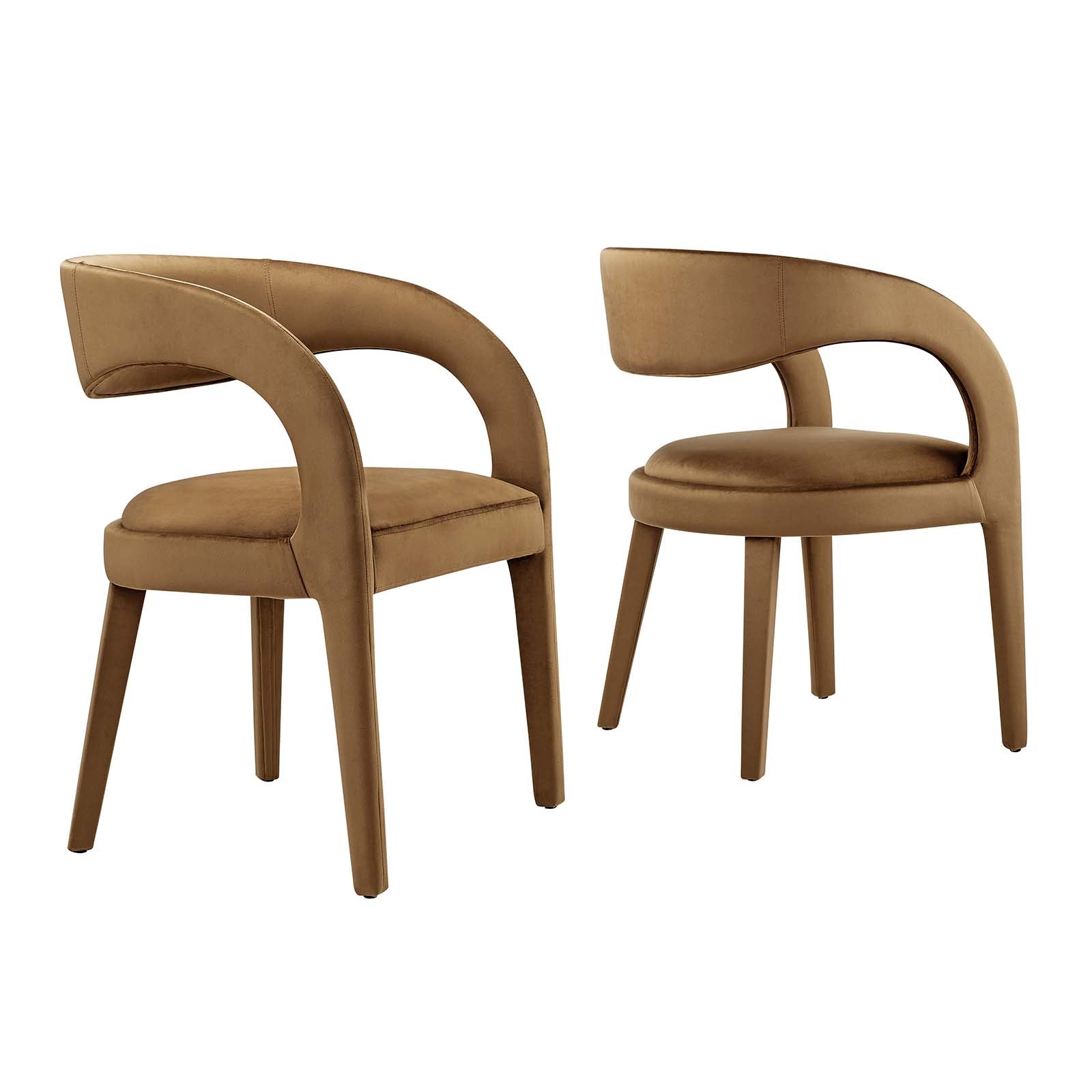 Pinnacle Performance Velvet Dining Chair Set of Two By Modway - EEI-6563 | Dining Chairs | Modishstore - 2