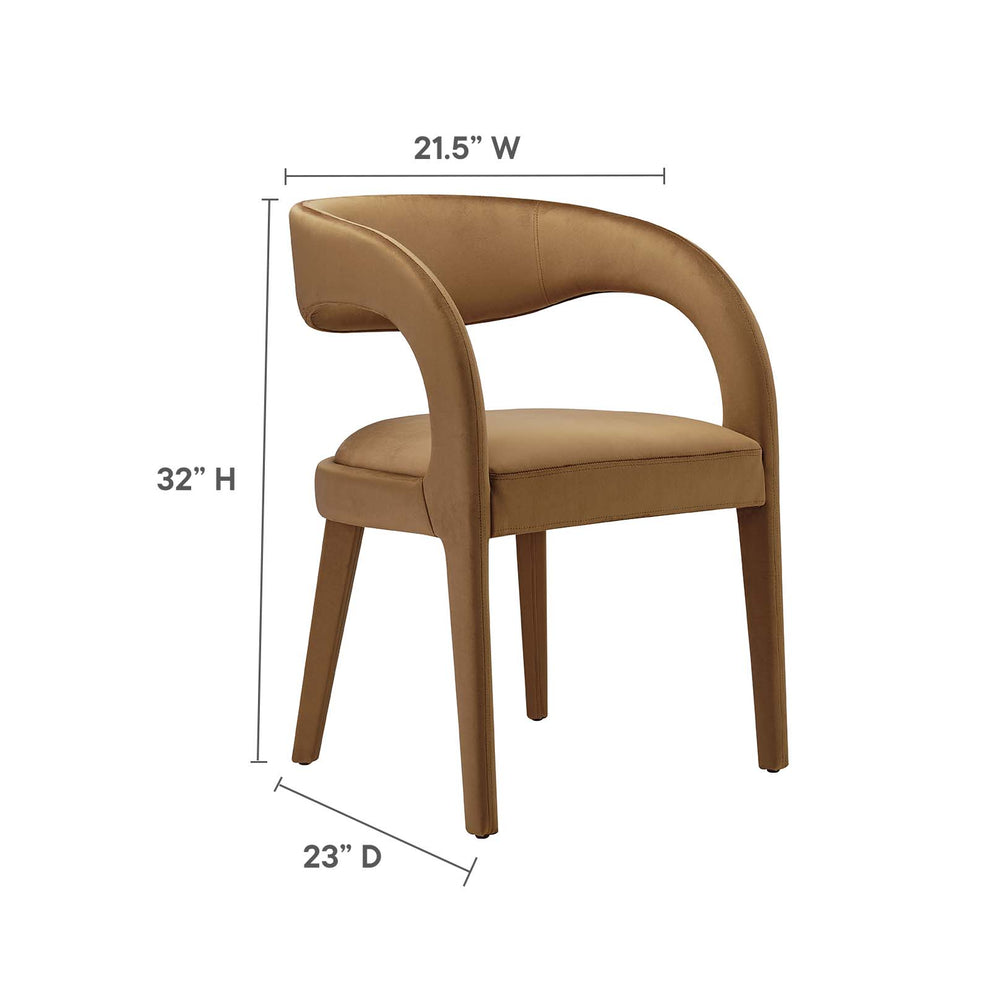 Pinnacle Performance Velvet Dining Chair Set of Two By Modway - EEI-6563 | Dining Chairs | Modishstore - 9
