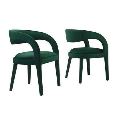 Pinnacle Performance Velvet Dining Chair Set of Two By Modway - EEI-6563 | Dining Chairs | Modway - 10