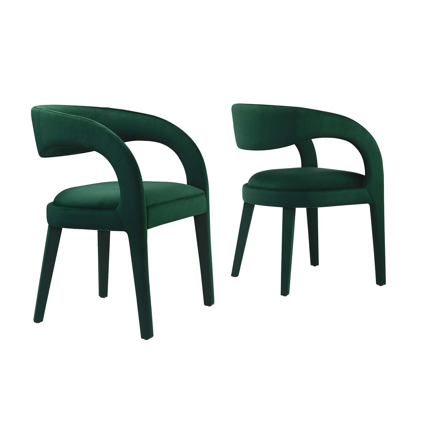 Pinnacle Performance Velvet Dining Chair Set of Two By Modway - EEI-6563 | Dining Chairs | Modishstore - 10