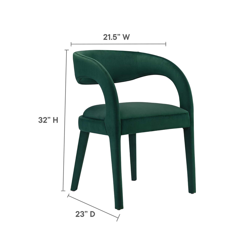Pinnacle Performance Velvet Dining Chair Set of Two By Modway - EEI-6563 | Dining Chairs | Modishstore - 18