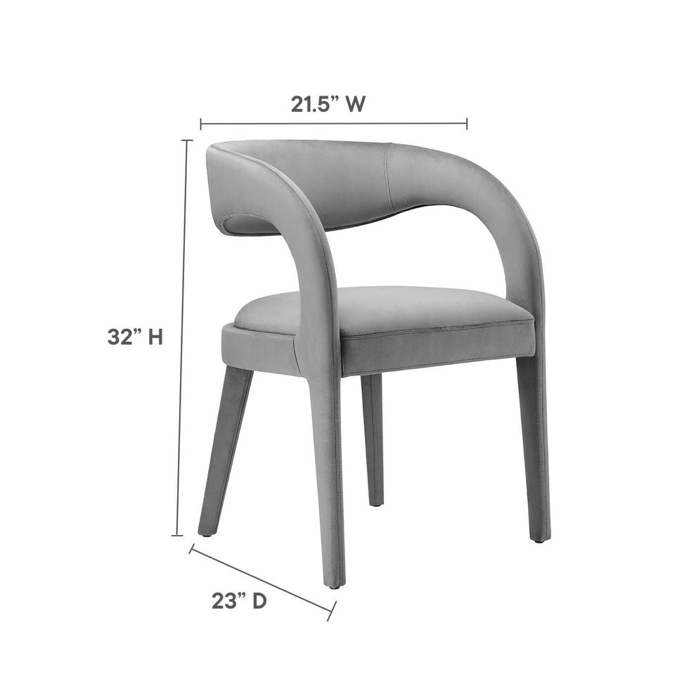 Pinnacle Performance Velvet Dining Chair Set of Two By Modway - EEI-6563 | Dining Chairs | Modishstore - 27