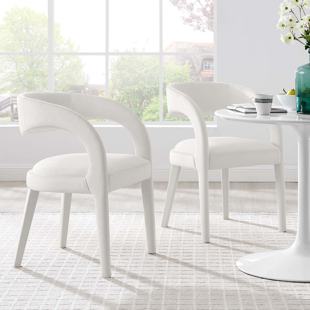 Pinnacle Performance Velvet Dining Chair Set of Two By Modway - EEI-6563 | Dining Chairs | Modishstore - 29