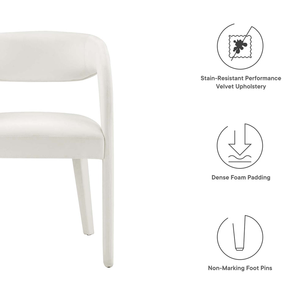 Pinnacle Performance Velvet Dining Chair Set of Two By Modway - EEI-6563 | Dining Chairs | Modishstore - 35