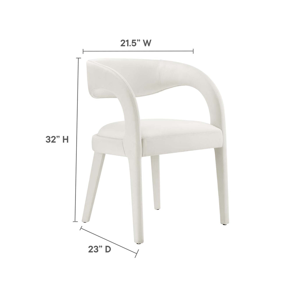 Pinnacle Performance Velvet Dining Chair Set of Two By Modway - EEI-6563 | Dining Chairs | Modishstore - 36