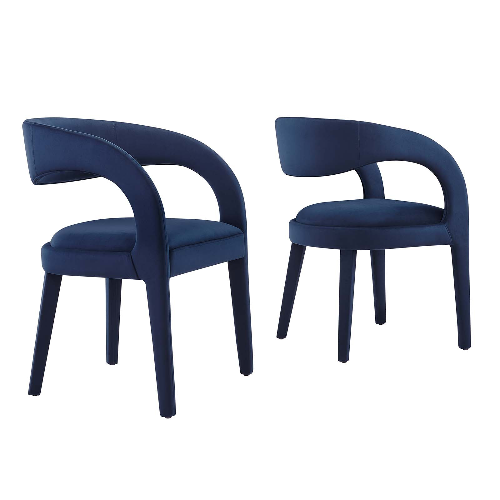 Pinnacle Performance Velvet Dining Chair Set of Two By Modway - EEI-6563 | Dining Chairs | Modway - 37