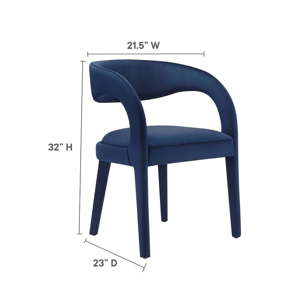 Pinnacle Performance Velvet Dining Chair Set of Two By Modway - EEI-6563 | Dining Chairs | Modishstore - 45