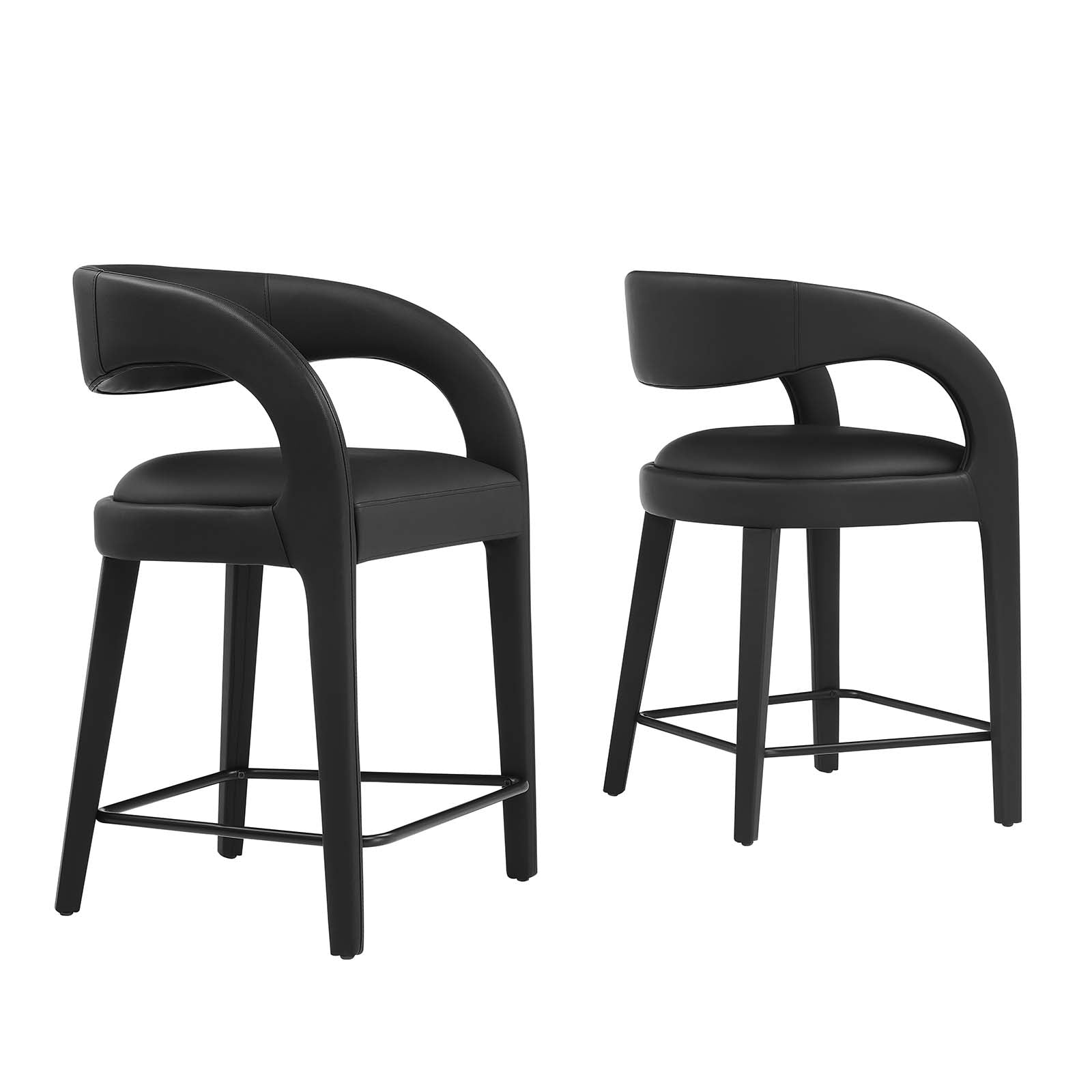 Pinnacle Vegan Leather Counter Stool Set of Two By Modway - EEI-6564 | Counter Stools | Modishstore - 2