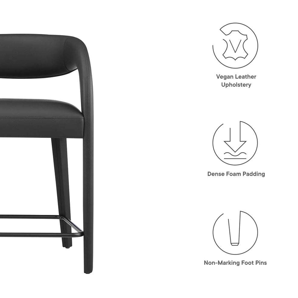 Pinnacle Vegan Leather Counter Stool Set of Two By Modway - EEI-6564 | Counter Stools | Modishstore - 8