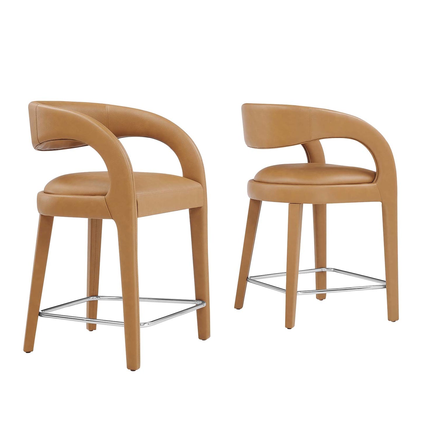 Pinnacle Vegan Leather Counter Stool Set of Two By Modway - EEI-6564 | Counter Stools | Modishstore - 10