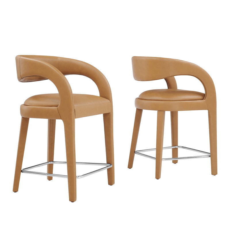 Pinnacle Vegan Leather Counter Stool Set of Two By Modway - EEI-6564 | Counter Stools | Modishstore - 10