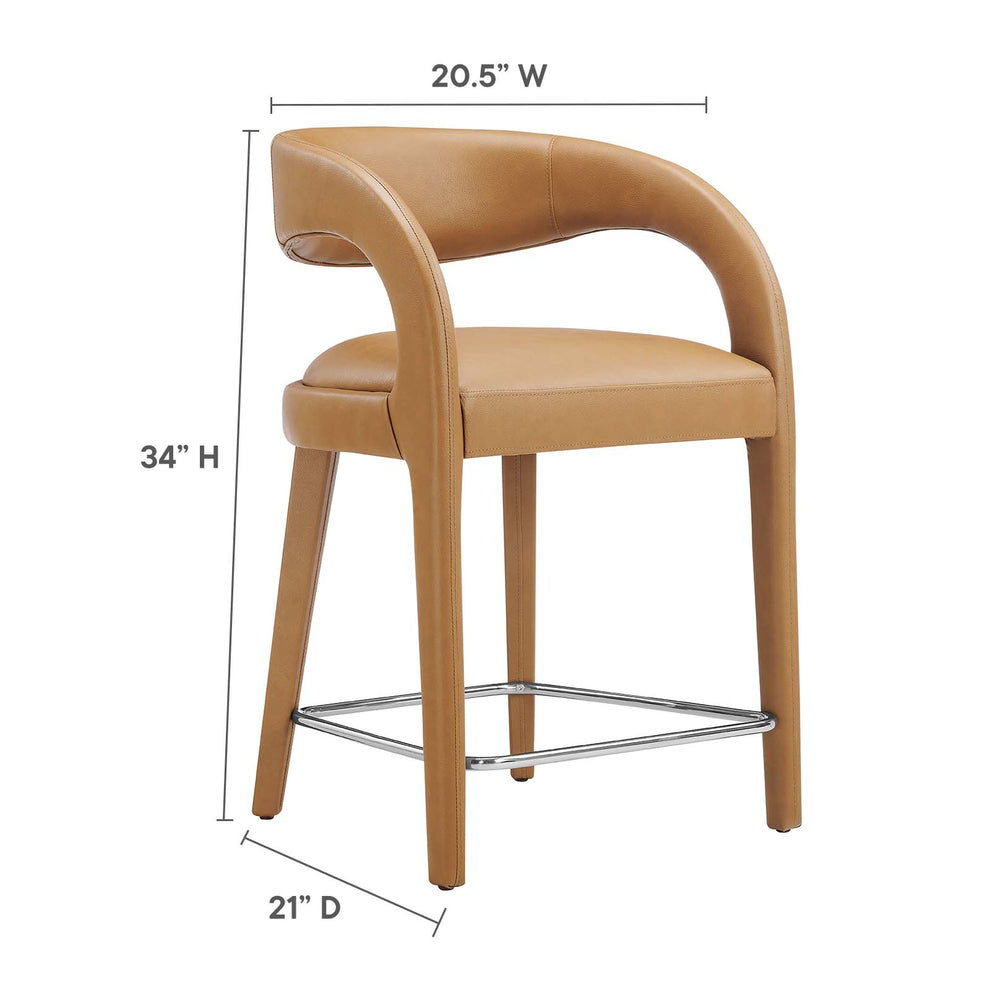 Pinnacle Vegan Leather Counter Stool Set of Two By Modway - EEI-6564 | Counter Stools | Modishstore - 18