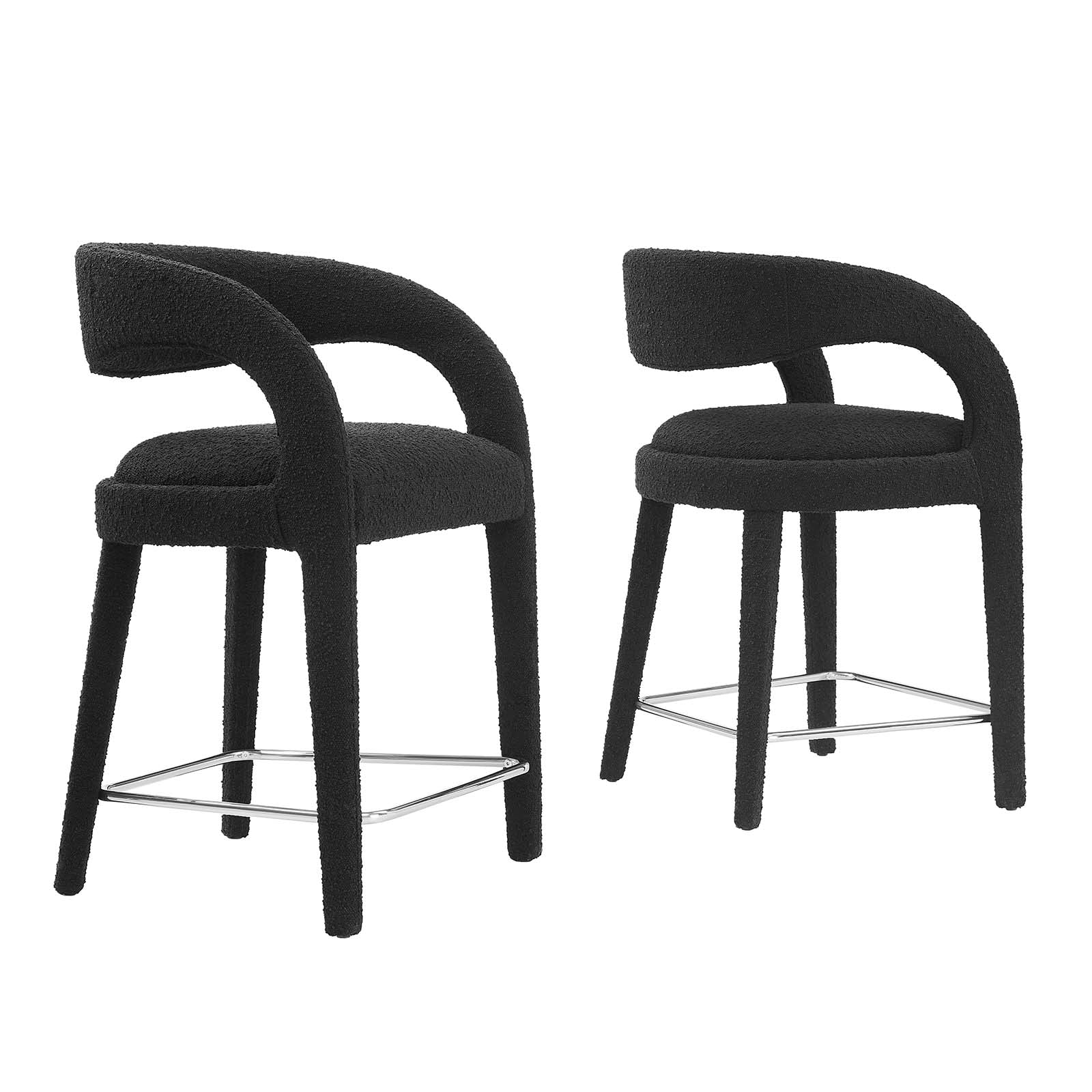 Pinnacle Boucle Upholstered Counter Stool Set of Two By Modway - EEI-6565 | Counter Stools | Modishstore - 2