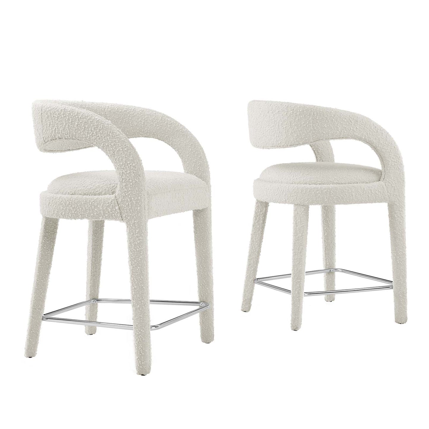 Pinnacle Boucle Upholstered Counter Stool Set of Two By Modway - EEI-6565 | Counter Stools | Modishstore - 10