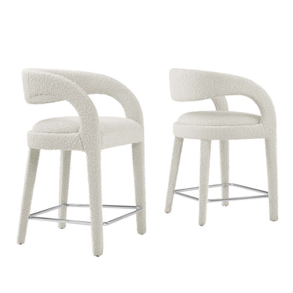 Pinnacle Boucle Upholstered Counter Stool Set of Two By Modway - EEI-6565 | Counter Stools | Modishstore - 10