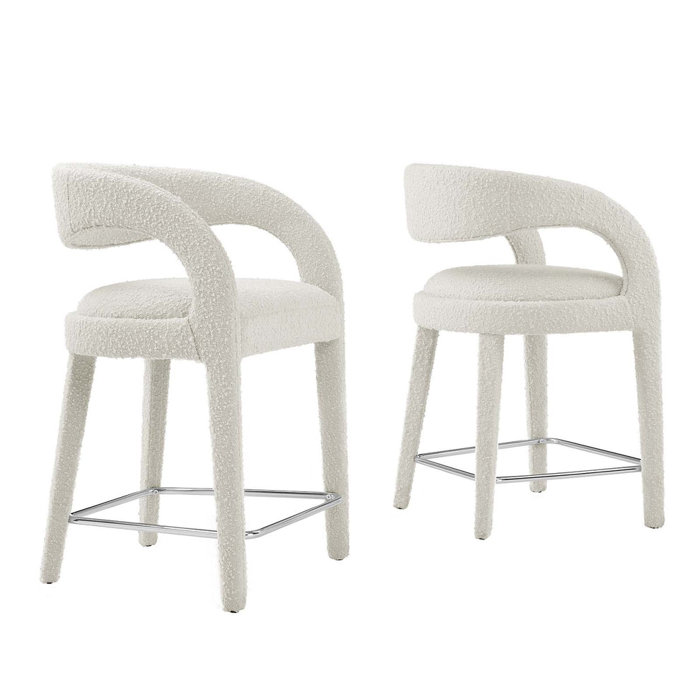 Pinnacle Boucle Upholstered Counter Stool Set of Two By Modway - EEI-6565 | Counter Stools | Modishstore - 10