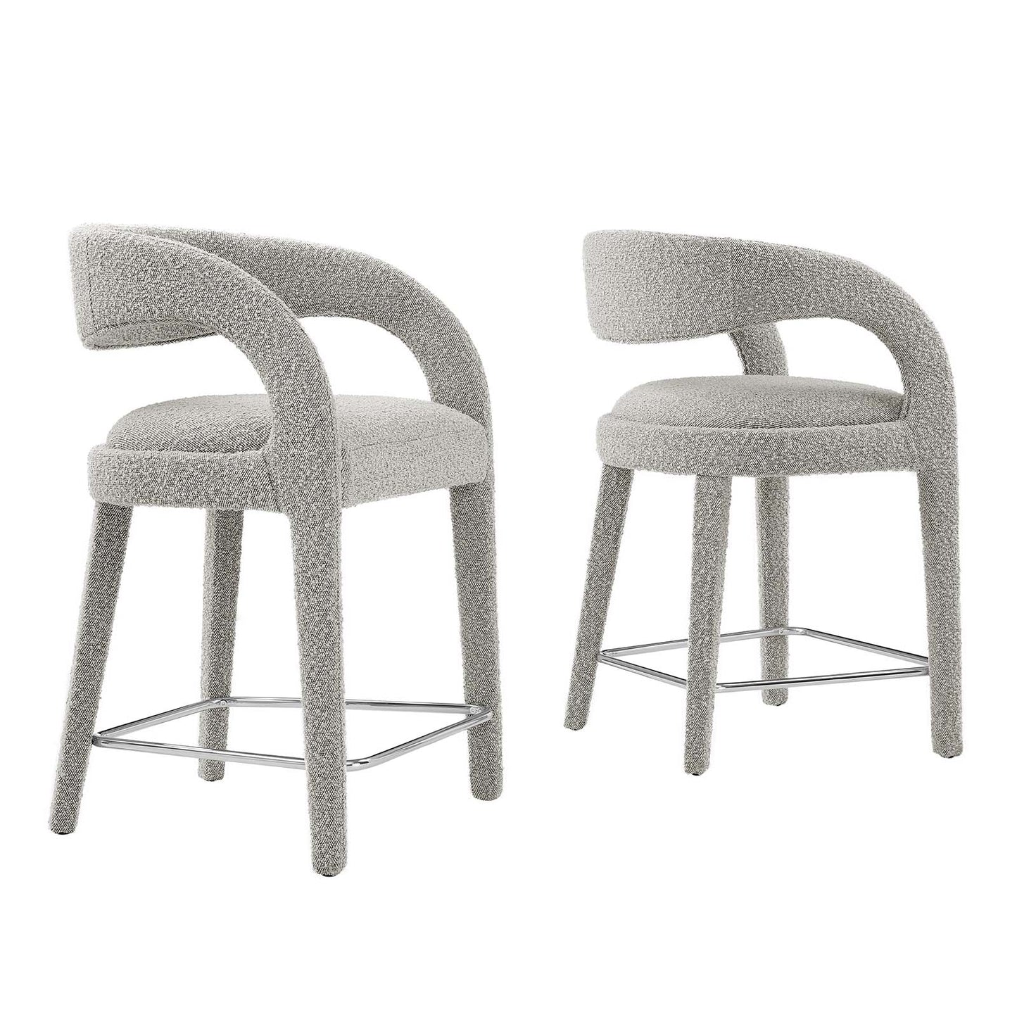 Pinnacle Boucle Upholstered Counter Stool Set of Two By Modway - EEI-6565 | Counter Stools | Modishstore - 19