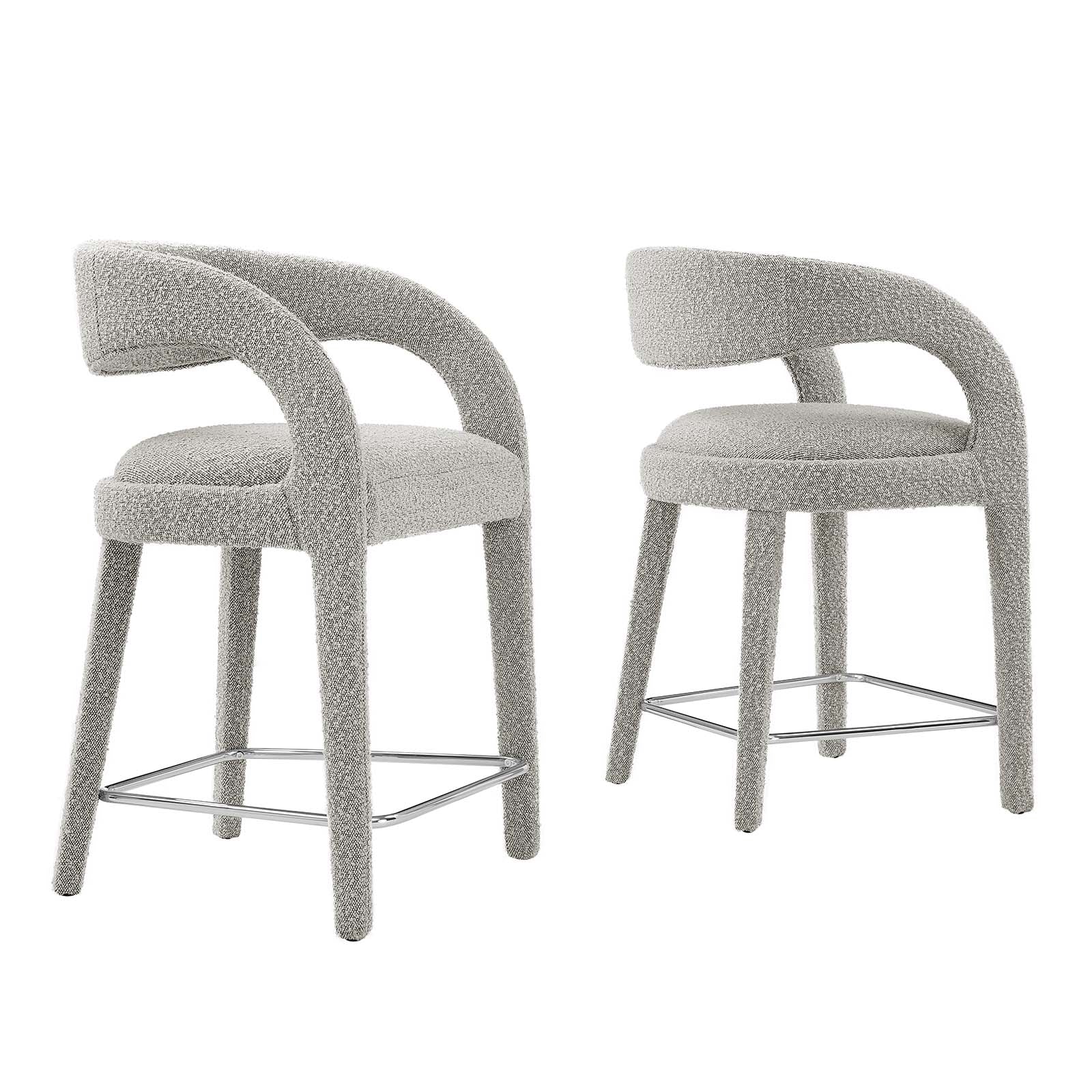 Pinnacle Boucle Upholstered Counter Stool Set of Two By Modway - EEI-6565 | Counter Stools | Modishstore - 19