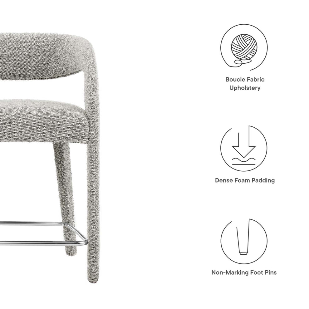 Pinnacle Boucle Upholstered Counter Stool Set of Two By Modway - EEI-6565 | Counter Stools | Modishstore - 26