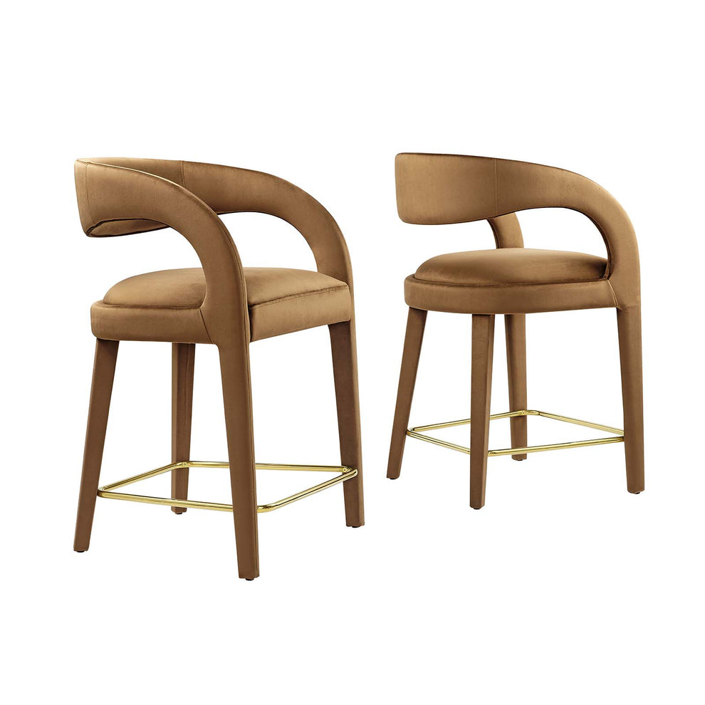 Pinnacle Performance Velvet Counter Stool Set of Two By Modway - EEI-6566 | Counter Stools | Modishstore - 2