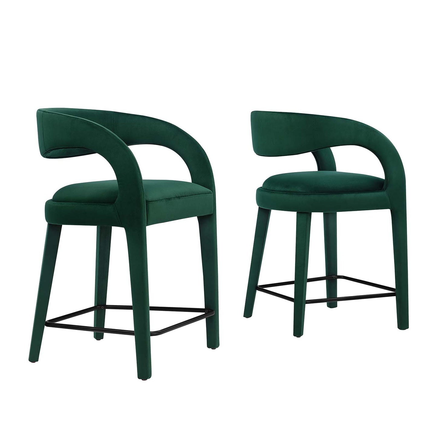 Pinnacle Performance Velvet Counter Stool Set of Two By Modway - EEI-6566 | Counter Stools | Modishstore - 10
